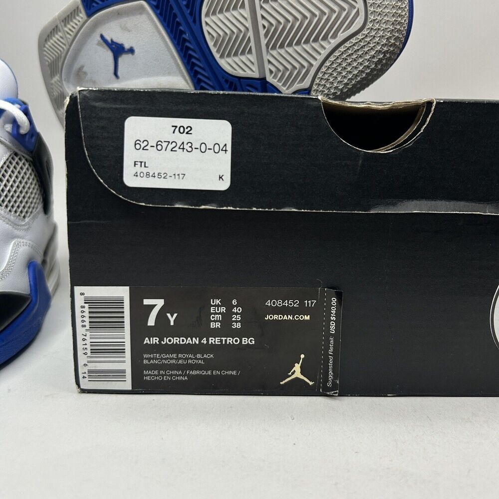 Nike Air Jordan 4 Retro BG “Motorsport” 2023 - Picture 8 of 8